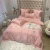 Import Flower 4pcs 60%cotton 40%polyester Jacquard embroidery bed set bedding duvet cover bedding set from China