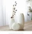 Import Flower Vase Decoration Home Vase White Ceramic Flower Pot Flower Basket Nordic Decoration Vases from China