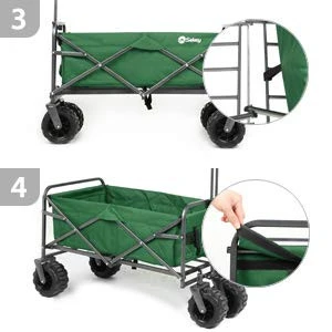 Foldable Folding Trolley Hand Cart Folding Beach Wagon Outdoor Garden Trolley SUITABLE FOR ALL TERRAIN