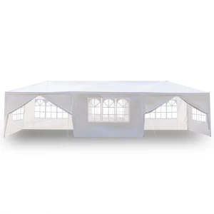 Folded Durable Rainproof Gazebo Large outdoor Party Tent Eight Sides Two Doors Shade Awning