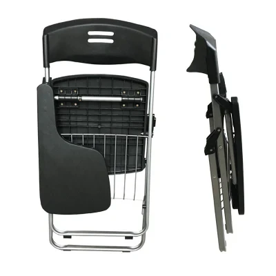 Folding Chair with Writing Board Ergonomic Compact Portable Plastic Foldable Chair