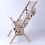 Folding Wood Magazine Rack