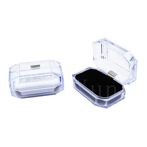 Foreign trade export acrylic jewelry packing box transparent plastic box Ring Earring jewelry box logo
