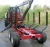 forest equipment tractor PTO hydraulic timber loading traile log trailer , wood trailer, log wagon with crane grapple