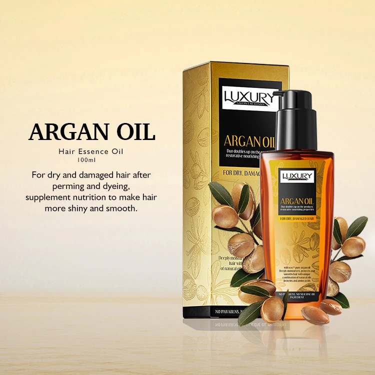 Fragrance Custom Hair Repair Serum Smooth and Shiny Argan Essential Oil Private Label Moroccan Argan Oil Hair Serum