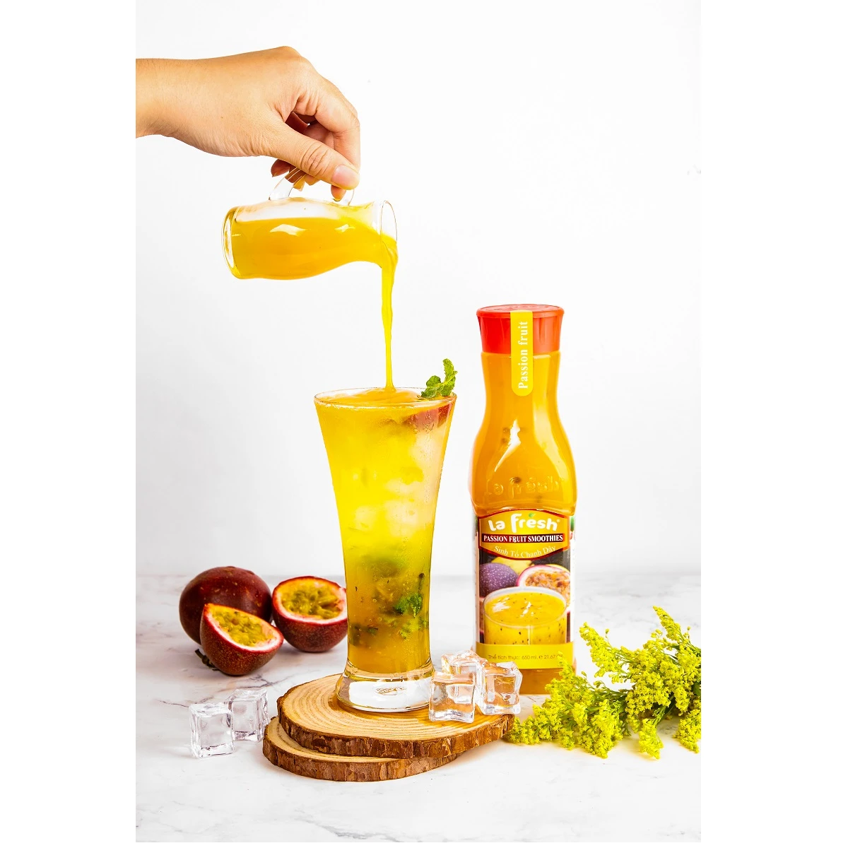 Fresh Squeezed Tropical Passion Fruit Smoothies in Box Packaging From Vietnam