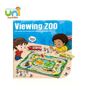 Funny card games educational toys, games for kids,viewing zoo