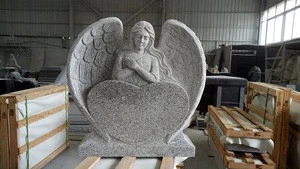 G603 Angels Heart Shaped Tombstone Monuments And Headstones