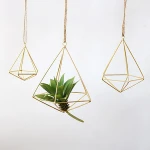 Garden vase natural wedding Party indoor holder Hanging Basket succulent air plant display metal flower stand