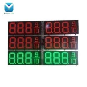 Gas Station Price Signs 12 inch Outdoor Electronic LED Gas Price Signs For Oil Stations