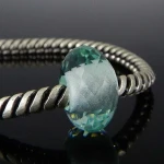 Gemstone Laser Cutting Machine ! 14x8x5mm Faceted Roundel Loose Gemstone big hole beads - Green Amethyst Hydro Beads IG5335