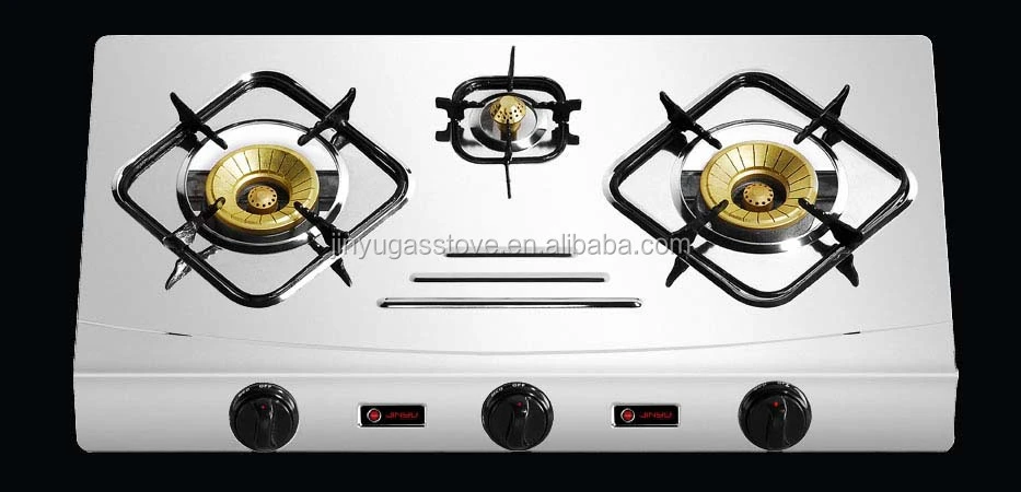 Glass Cooktop Household Gas Stove Table Brass Cast Iron Black Tempered Glass Free Spare Parts Auto Electric Ignation EMC JINYU