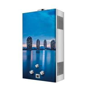 glass panel lpg ng zero water pressure valve automatic pulse ignition shower bathroom geysers water heater