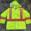 Glory Reflective Waterproof Safety Police Raincoat With Reflective Tape  yellow