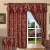 Import Gold jacquard curtain attached with valance ready made from China