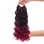 GOLDEN LOVER Hot selling 24Inch Curly Twist Crochet Braids Hair 24Roots/Piece  Synthetic  Pre Twisted Hair Braids whosale