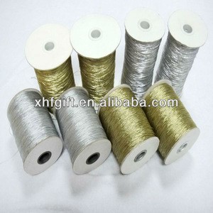 Golden/silver metallic non-elastic package cord