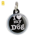 Good quality aluminum dog tag with silicon ID dog tag or name tag