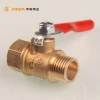 good quality npt mini brass Male and Female Threaded Ball Valve for water air oil and gas