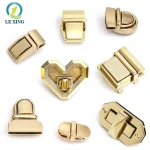 Guangzhou wholesale decorative push handbag parts lock for hardware bag