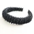 Import HA0182 Hot Sale Padded Hair Accessory Cool Women Denim Fabric Hair Hoop Solid Color Hair Ornament Chain Twisted Sponge Headband from China