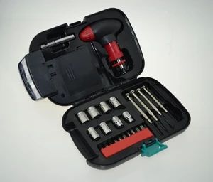 Hand tool set with flashlight and torch tool kit