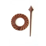Handcrafted Wooden Shawl Pin Oval Shaped Latest Design Manufacturer And Exporter From India