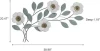 Handmade Magnolia Flowers Metal Wall Decor Leaf shape  Hanging Large Art Decorations for Home Bedroom Kitchen Office Dining Room