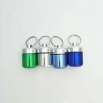 Handy waterproof aluminum little earplugs carrying case pill containers keychain case