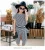 Import Hao Baby 2019 Girls Summer Wear Fashionable Stripe Children Suit Leisure Children Clothing from China
