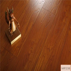 HDF CLASS32 Semi Glossy Flooring / Light brushed prefinished smooth grey color white oak engineered wood flooring