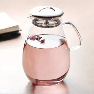 Heat Resistant Borosilicate Glass Water Pitcher/Carafe/Jug for Homemade Juice