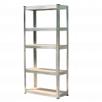 Heavy Duty Silver 5 Tier Storage Shelving Unit Garage Metal Racking Boltless Shelves