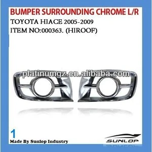 Hiace body parts #000363 Bumper Surrounding Chrome for spot light spot lamp