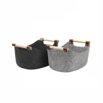 High density polyester fiber felt storage box bins with knob