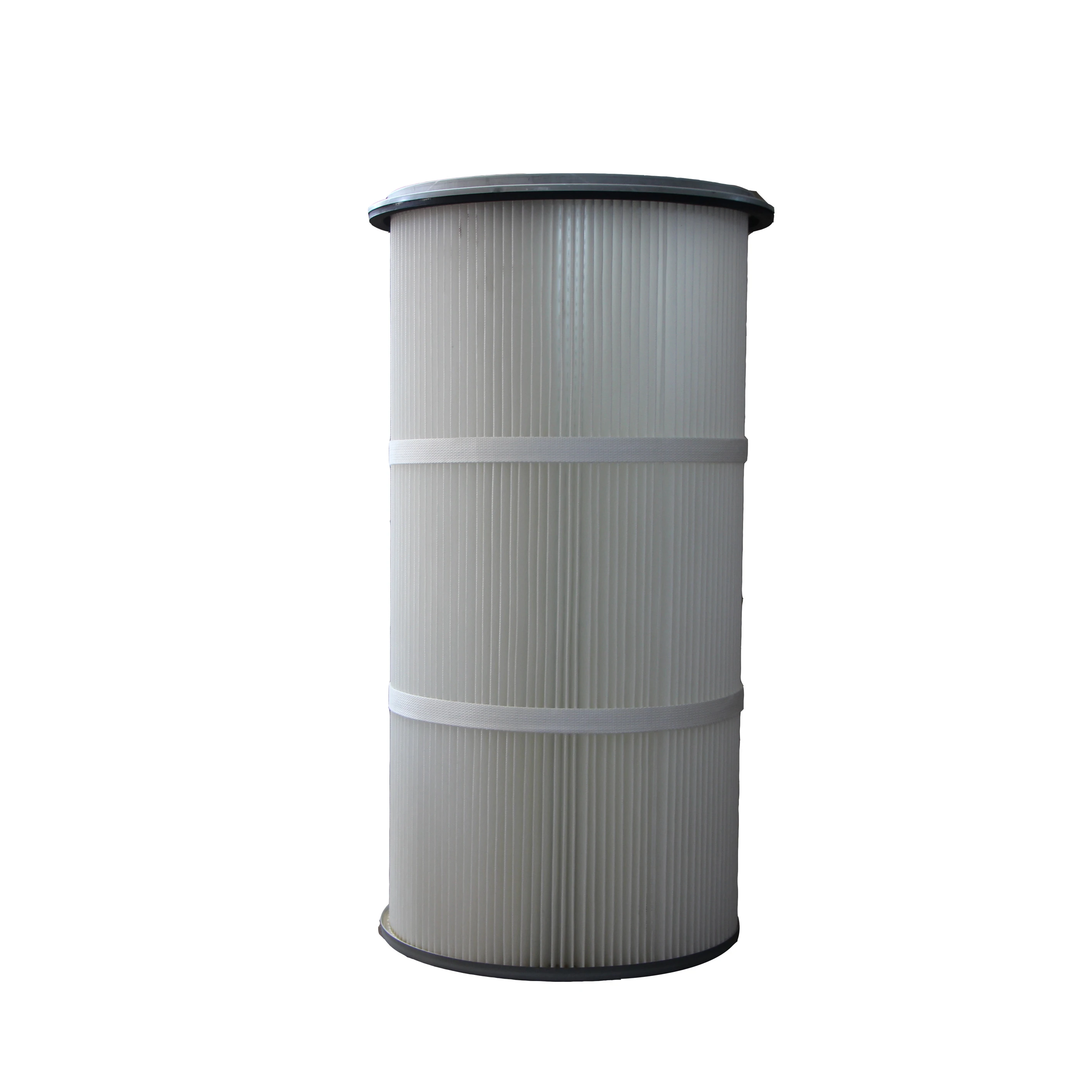 High efficiency polyester dust pleated air cartridge filter