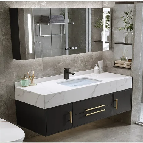 Buy High End Bathroom Vanity Double Sink Solid Wood Bathroom Vanity ...