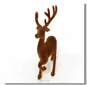 High imitation artificial moss dear figurine moss covered animals for sale
