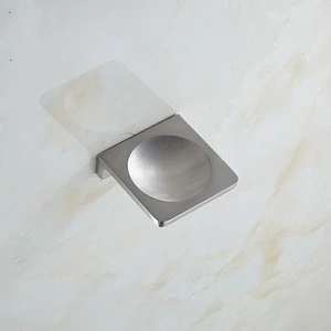 high quality aluminum brushed nickel shower wall soap dish and holder