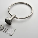 High quality bathroom stainless steel accessories swiveling round shape towel ring