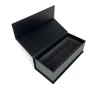 High quality black magnetic box with custom logo in silver stamping logo luxury paper boxes for nail polish oil