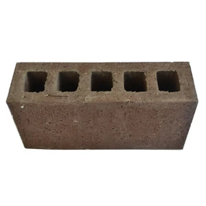 High quality brown building construction material hollow brick design water permeable brick