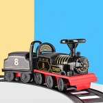 High quality carro a bateria para ninos Kids battery powered electric ride on toy train with tracks
