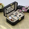 High quality popular plastic jewelry display ring box with make up mirror box