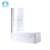 High quality portable shower door pivot shower screen on bath tub