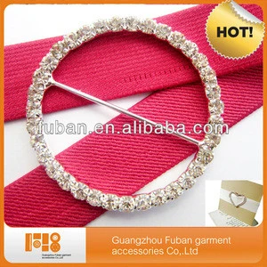 high quality round rhinestone adjustable belt buckles for Wedding Chair Covers
