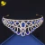 Import High quality sapphire ruby paved full diamond bridal wedding hair accessory women jewelry from China