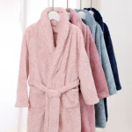 High Quality Simple Solid Color Custom Baby Bath Robe Kids Bathrobe