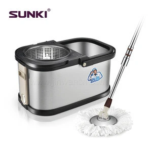 High quality spin mop with stainless steel bucket deluxe