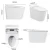 Import High-tech intelligent toilet automatic flip wc floor mounted  electric bidet smart wash s-trap  bathroom from China